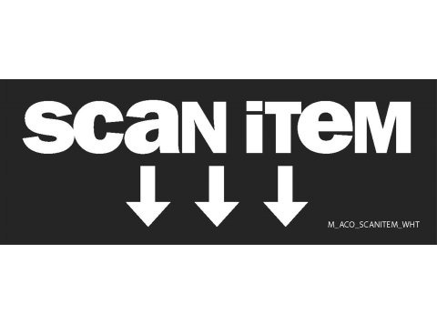 ACO - Scan Item - White on Clear - 6.25" x 2.375"