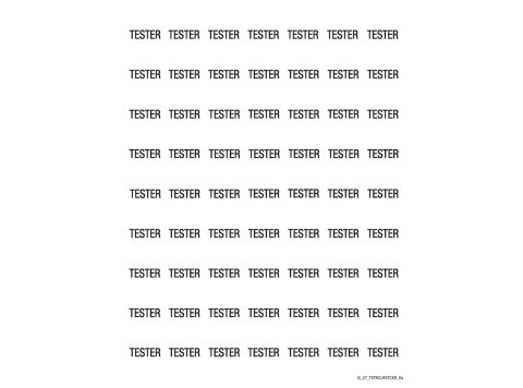 Clear Tester Stickers 63up/Sheet_Each