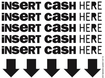 ACO - Insert Cash - Black on Clear - 5.5" x 4.25"