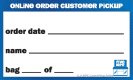 BOPIS Online Order Customer Pickup Labels 500/roll