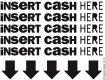ACO - Insert Cash - Black on Clear - 5.5" x 4.25"
