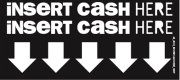ACO - Insert Cash - White on Clear - 5.5" x 2.44"